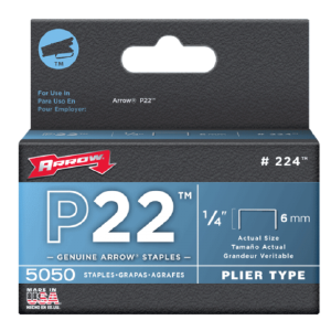 Arrow Fastener 224 P22 Staples, 1/4" Quality Original
