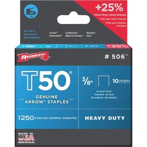 Arrow T50 Heavy-Duty Staple, 3/8 In. (1250-Pack) Clearance Footlocker Finishline