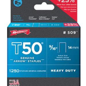 Arrow Fastener 50924 T50 Staples, 9/16" Genuine Online