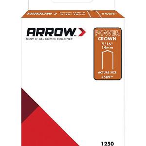 Arrow Fastener 589SP #589 Wide Crown Standard Staples, Galvanized Steel, Grey, 9/16" x 3/8" 2025 New For Sale