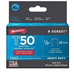Arrow Fastener 508SS1 Stainless Steel T50 Staples, 1/2" Buy Cheap Deals