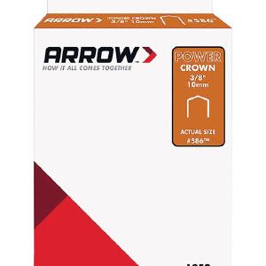 Arrow Fastener 586SP Flat Crown Standard Staples, Galvanized Steel, Grey, 3/8" x 3/8" Discount Best