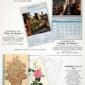 1955 Lithograph Ad EPIC Calendar Planner Card Map Address Book 23 Campagne VEN7 Cheap Sale From China