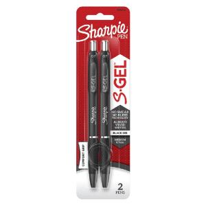 Sharpie 2096156 S-Gel Retractable Gel Pen, Black, 2 Pack Discount Shop