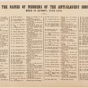 Key to The Anti-Slavery Society Convention, 1840 Portrait Print Cheap Pirce