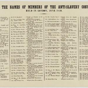 Key to The Anti-Slavery Society Convention, 1840 Portrait Print Inexpensive