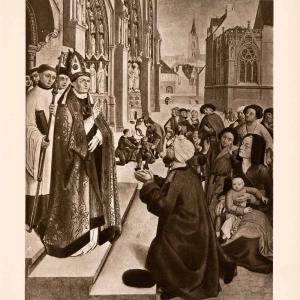 1939 Photogravure Saint Remi Blessing Notre Dame Paris Mitre Master Giles XAJ6 Sale Cheap Pices