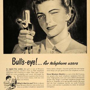 1951 Ad Western Electric Co. Bull's Eye Telephone - ORIGINAL ADVERTISING TM6 Low Pice Cheap Online