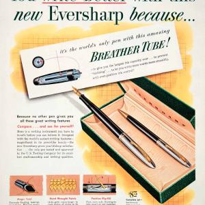 1951 Ad Eversharp Fountain Pen Mechanical Pencil Breather Tube Gift COLL1 Choice