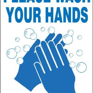 ZING Wash Hands Sign 10x7 Aluminum Marketable Cheap Pice