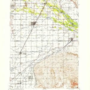1950 Rigby, ID - Idaho - USGS Topographic Map v2 Free Shipping Manchester Great Sale