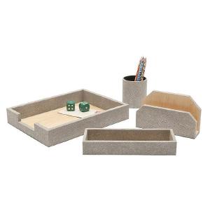 Crosby Sand Office Accessory Set/4 Sale Cheapest