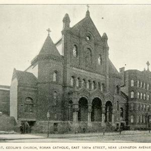 1893 Print Church of St. Cecilia 120 East 106th St. New York City Historic NY2A Cheap Pice Top Quality