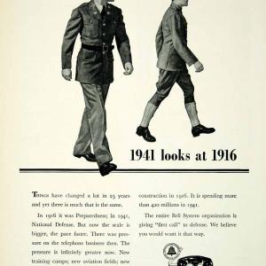 1941 Ad Bell Telephone System Wartime Uniforms Telecommunications Soldiers YNM2 The Cheapest Cheap Online