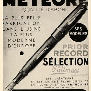 1940 French Ad Meteore Pullman Pen Stylo La Plume d'Or - ORIGINAL ILL1 Buy Cheap Big Discount