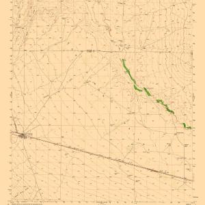 Topographical Map - Bowie Arizona Quad - USGS 1949 - 23 x 28.23 - Vintage Wall Art From China Cheap Pice