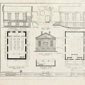 Blueprint HABS Ill,22-WARVI,2- (Sheet 1 of 1) - Warrenville Methodist Church, Warrenville, Du Page County, IL Clearance Exclusive