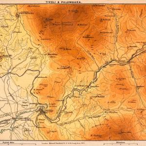 1908 Lithograph Map Altitude Tivoli Palombara Mount Gennaro Pagliaro XGJA5 Outlet Best Pices
