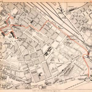 1908 Lithograph Map Rome Italy Amphitheatrum Castrense Basilica Mary XGJA5 Affordable Cheap Pice