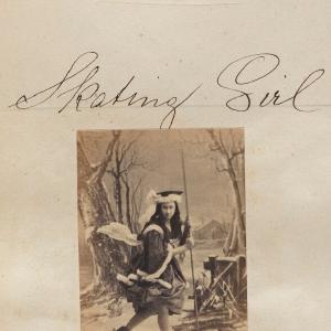 'Skating Girl' Greetings Card Cheap Sale 2025 Unisex