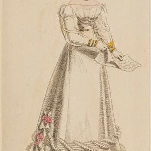 'Summer Theatre Dress', June 1825 Greetings Card Free Shipping Fashion Style