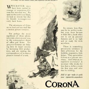 1921 Ad Corona Personal Writing Machine Typewriter Groton Andes Mountains NGM2 Cheap Get To Buy
