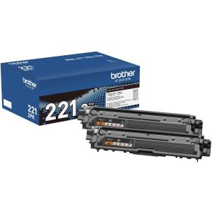 Brother TN221 Original Standard Yield Laser Toner Cartridge - Twin-pack - Black - 2 / Box TN2212PK Clearance Official