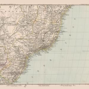 Historic Map - Brazil Southeast - Stieler 1885 - 28.37 x 23 - Vintage Wall Art Clearance Supply