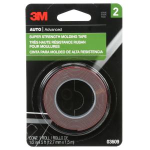 3M Super Strength Molding Tape, 03609, 1/2 in x 5 ft Cheap Pick A Best