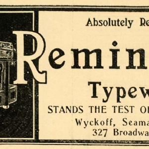 1899 Ad Wyckoff Seamans Benedict Antique Remington Standard Typewriter SCA2 Brand New Unisex