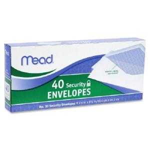 Mead 75214 Security Envelopes, 4.12" x 9.5", 40 Count, White Buy Cheap Factory Outlet