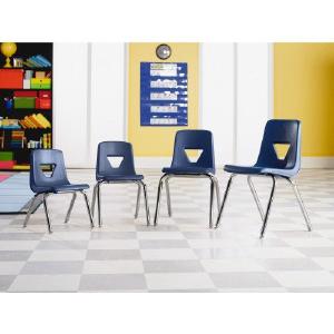 Lorell 14" Seat-height Stacking Student Chairs - 4/CT Brand New Unisex Sale Online