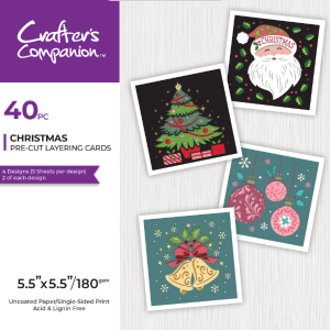 5.5" x 5.5" Pre-Cut Christmas Layering Cards - 40 Pack Buy Cheap Manchester Great Sale