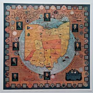 1939 Ohio Buckeye State Mother of Presidents Pictorial Map Poster Arthur Suchy Footlocker Pictures Online