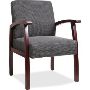 Sammie Guest Chair, Charcoal Fabric/Mahogany(#785) Choice For Sale