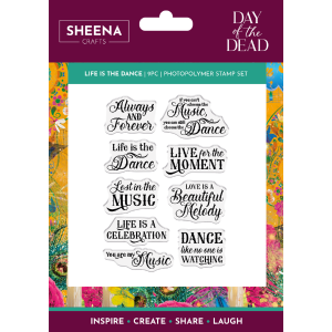 Sheena Douglass Day of the Dead Photopolymer Stamp - Life is the Dance Cheap Sale With Paypal