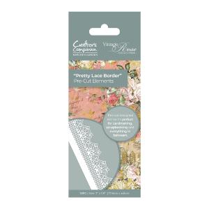 Nature's Garden Vintage Rose Pre-cut elements - Pretty Lace Border Clearance Get Authentic