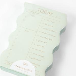 Wavy Daily Notepad, Sage With Mastercard
