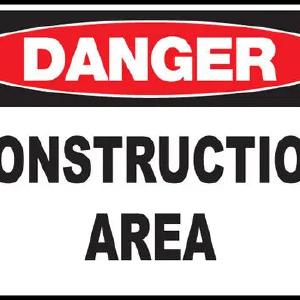 ZING DANGER, Construction Area, 7x10, Adh Cheap Sale Best Store To Get
