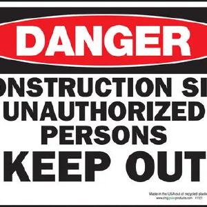 ZING Danger Construction Site, 7x10, PL Buy Cheap Low Shipping