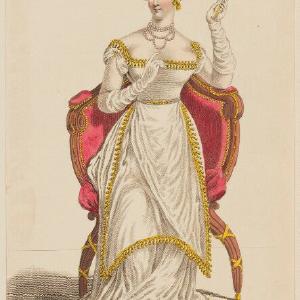 'Evening Full Dress', January 1812 Greetings Card Clearance Online Fake