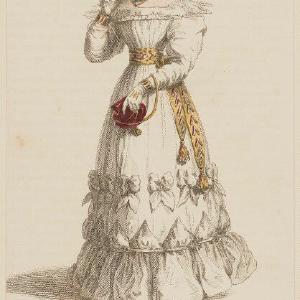 'Dinner Dress', March 1828 Greetings Card Cheapest Pice Online