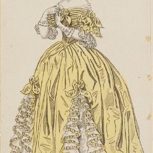 'Dinner Dress', March 1838 Greetings Card Free Shipping Best Pices