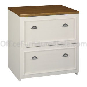 (Scratch & Dent) Bush Fairview Lateral File, 30 3/4"H x 29 5/8"W x 20 7/8"D, Antique White Outlet Pices