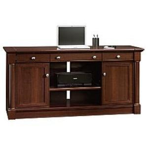 (Scratch & Dent) Sauder Palladia Collection Credenza With Slide-Out Desktop, 29 3/5"H x 62"W x 22"D, Select Cherry Cheap Low Cost