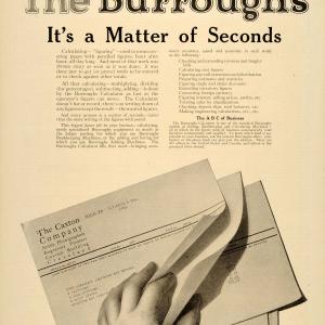 1919 Ad Burroughs 10 Column Calculator Pricing Caxton - ORIGINAL SEP4 Buy Cheap Explore
