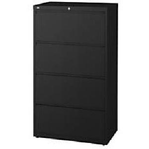 (Scratch & Dent) Realspace PRO Outlet Steel Lateral File, 4-Drawer, 52 1/2"H x 30"W x 18 5/8"D, Black Clearance Extremely