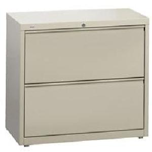 (Scratch & Dent) Realspace PRO Outlet Steel Lateral File, 2-Drawer, 28"H x 30"W x 18 5/8"D, Putty With Credit Card For Sale