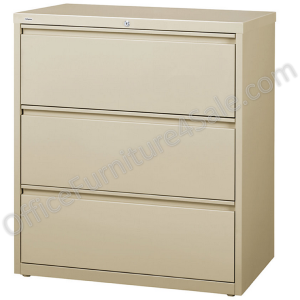 (Scratch & Dent) WorkPro Outlet Steel Lateral File, 3-Drawer, 40 1/4"H x 36"W x 18 5/8"D, Putty Online Cheap Pice