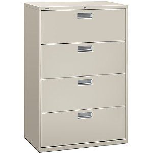 HON Outlet Brigade 600 Series Lateral File, 4 Drawers, 53 1/4"H x 36"W x 19 1/4"D, Light Gray Fashionable Cheap Pice